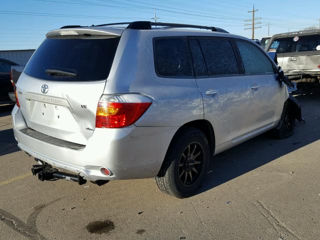 JTEES41AX82044694 - 2008 TOYOTA HIGHLANDER SILVER photo 4