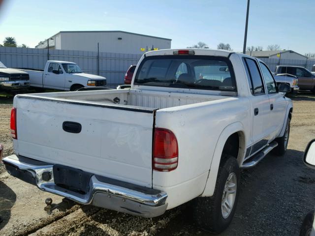 1D7HG48N04S717777 - 2004 DODGE DAKOTA QUA WHITE photo 4