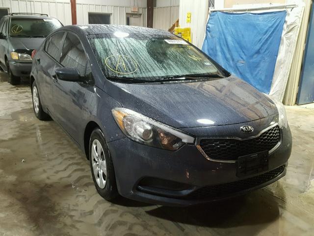 KNAFK4A68G5469202 - 2016 KIA FORTE LX BLUE photo 1