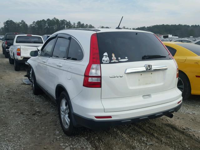 5J6RE3H75AL031895 - 2010 HONDA CR-V EXL WHITE photo 3