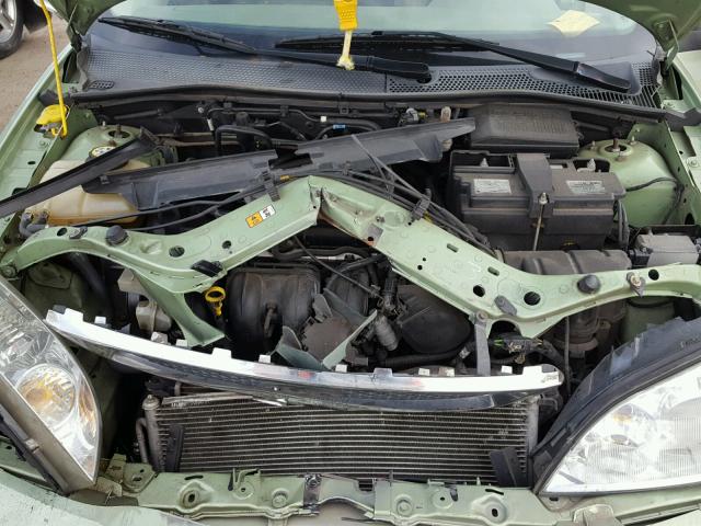 1FAHP34N67W137088 - 2007 FORD FOCUS ZX4 GREEN photo 7