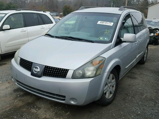 5N1BV28U84N355600 - 2004 NISSAN QUEST S SILVER photo 2