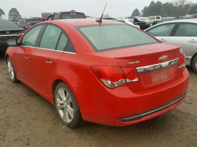 1G1PH5SC3C7165217 - 2012 CHEVROLET CRUZE LTZ RED photo 3