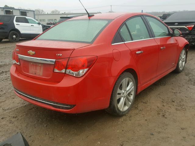 1G1PH5SC3C7165217 - 2012 CHEVROLET CRUZE LTZ RED photo 4