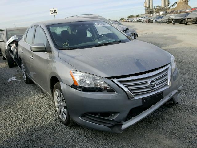 3N1AB7AP7EY329605 - 2014 NISSAN SENTRA S GRAY photo 1