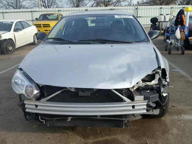 1C3EL46X24N350283 - 2004 CHRYSLER SEBRING LX SILVER photo 9