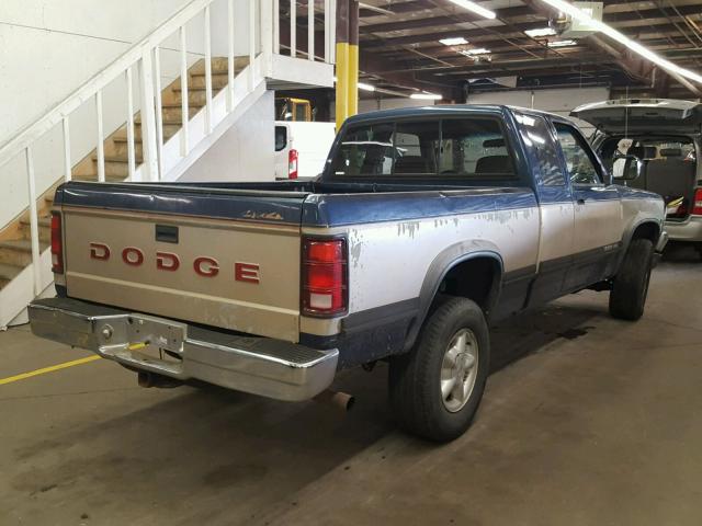 1B7GG23Y5PS276731 - 1993 DODGE DAKOTA BLUE photo 4