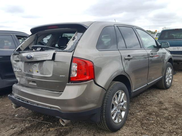 2FMDK3JC7DBB17001 - 2013 FORD EDGE SEL GRAY photo 4