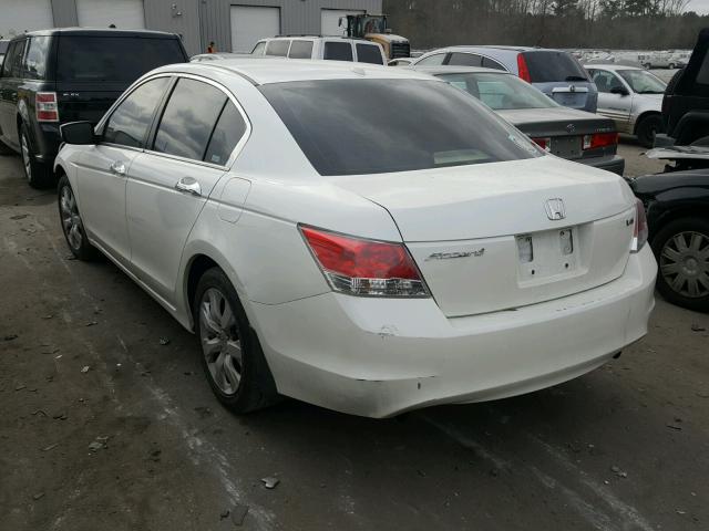 1HGCP36888A028658 - 2008 HONDA ACCORD EXL WHITE photo 3