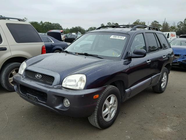 KM8SC13E74U724307 - 2004 HYUNDAI SANTA FE G BLUE photo 2