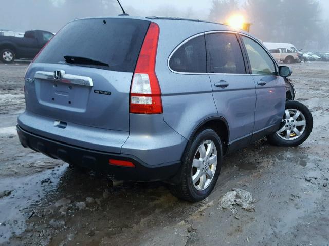 JHLRE48719C010861 - 2009 HONDA CR-V EXL BLUE photo 4