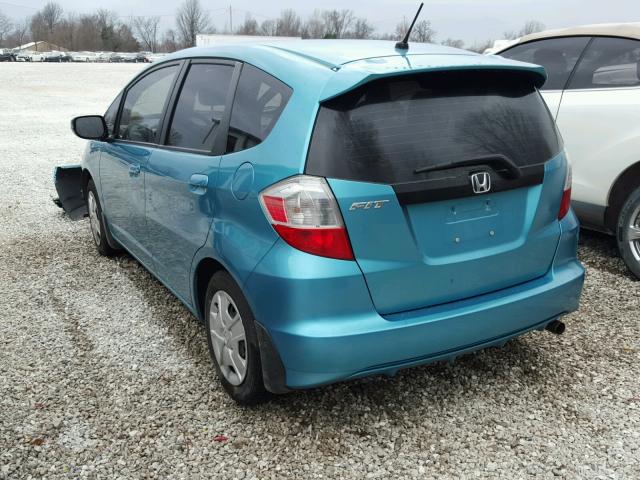 JHMGE8H35DC003203 - 2013 HONDA FIT BLUE photo 3