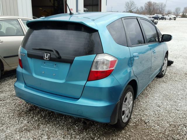 JHMGE8H35DC003203 - 2013 HONDA FIT BLUE photo 4