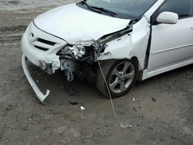 2T1BU4EE2BC665340 - 2011 TOYOTA COROLLA BA WHITE photo 9