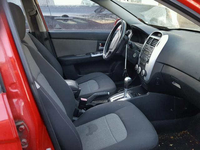 KNAFE161975009226 - 2007 KIA SPECTRA5 S RED photo 5