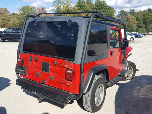 1J4FA39S23P313294 - 2003 JEEP WRANGLER C RED photo 4