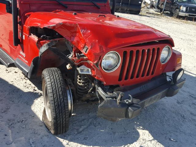 1J4FA39S23P313294 - 2003 JEEP WRANGLER C RED photo 9