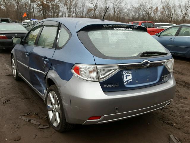 JF1GH636X8H822219 - 2008 SUBARU IMPREZA OU BLUE photo 3