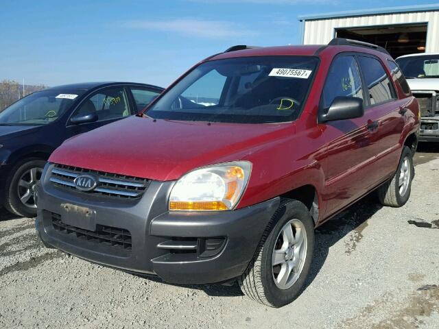 KNDJF724677361147 - 2007 KIA SPORTAGE L RED photo 2