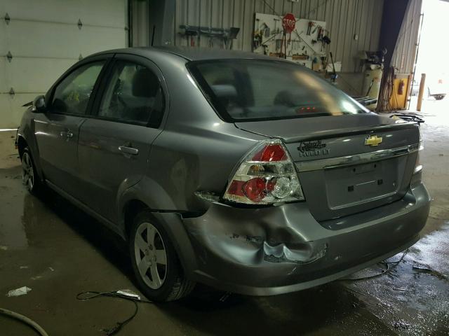 KL1TD5DE0AB118499 - 2010 CHEVROLET AVEO LS CHARCOAL photo 3