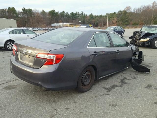 4T1BF1FK8DU254720 - 2013 TOYOTA CAMRY L GRAY photo 4