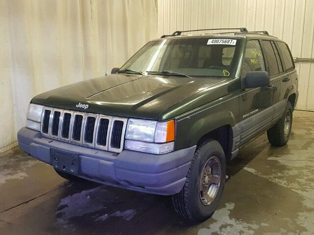 1J4GZ58S7VC554675 - 1997 JEEP GRAND CHER GREEN photo 2