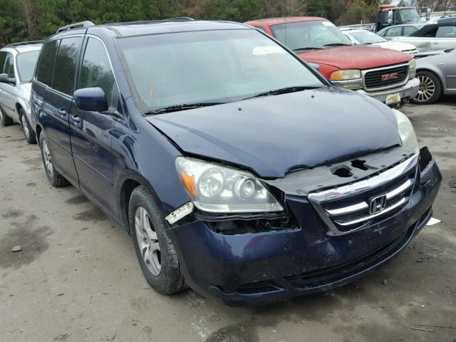 5FNRL38715B126944 - 2005 HONDA ODYSSEY EX BLUE photo 1