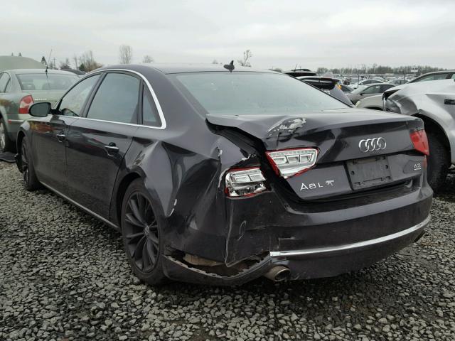 WAURVAFDXBN018954 - 2011 AUDI A8 L QUATT BLACK photo 3
