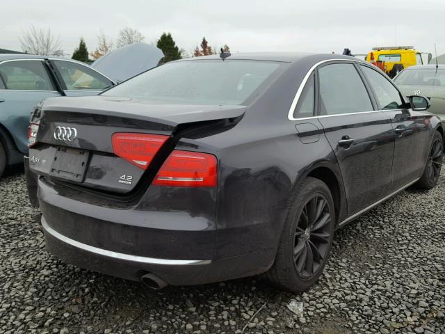 WAURVAFDXBN018954 - 2011 AUDI A8 L QUATT BLACK photo 4