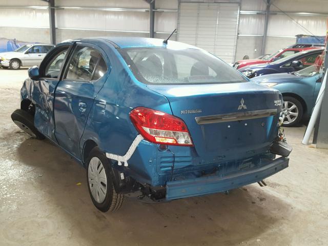 ML32F3FJ7HHF09398 - 2017 MITSUBISHI MIRAGE G4 BLUE photo 3