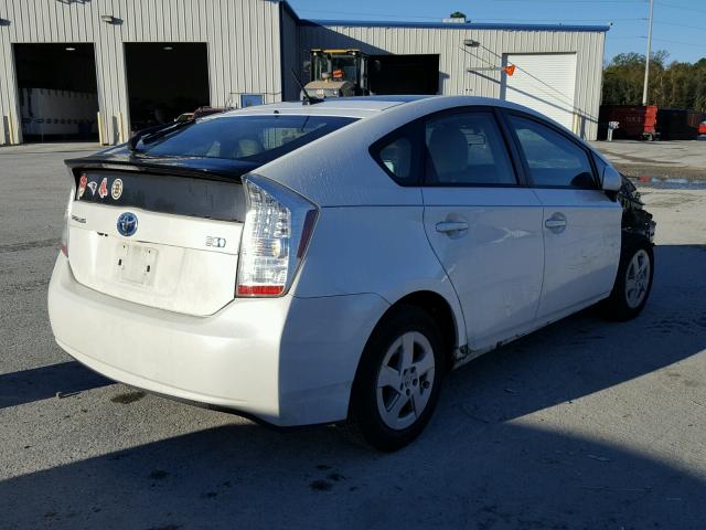 JTDKN3DU4A0224883 - 2010 TOYOTA PRIUS WHITE photo 4