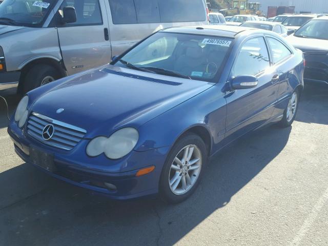 WDBRN40J43A474569 - 2003 MERCEDES-BENZ C 230K SPO BLUE photo 2