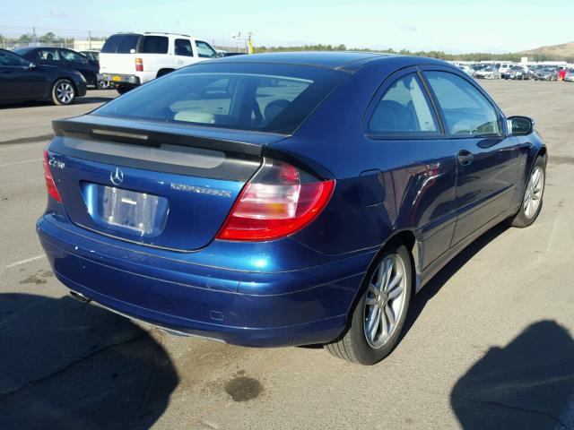 WDBRN40J43A474569 - 2003 MERCEDES-BENZ C 230K SPO BLUE photo 4