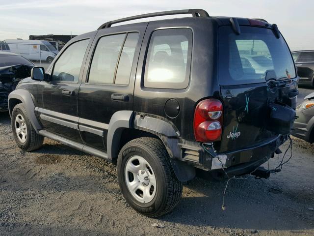 1J4GK48K45W582303 - 2005 JEEP LIBERTY SP BLACK photo 3