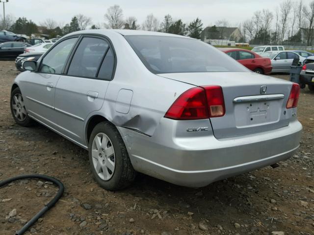 1HGES26721L075302 - 2001 HONDA CIVIC EX SILVER photo 3
