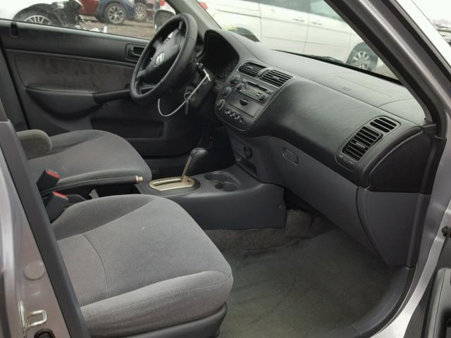 1HGES26721L075302 - 2001 HONDA CIVIC EX SILVER photo 5