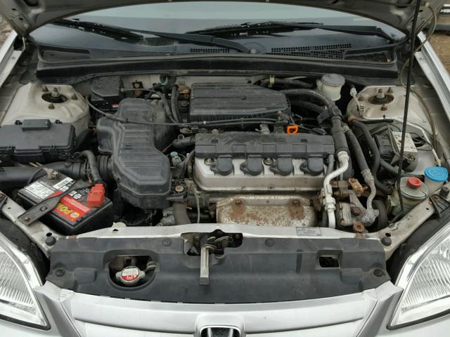 1HGES26721L075302 - 2001 HONDA CIVIC EX SILVER photo 7
