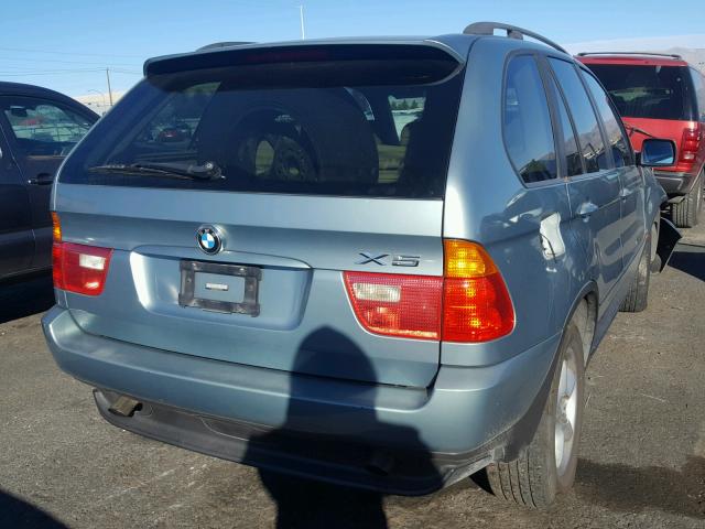 5UXFA53523LV93163 - 2003 BMW X5 3.0I TURQUOISE photo 4