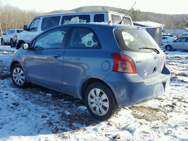 JTDJT923385167023 - 2008 TOYOTA YARIS BLUE photo 3