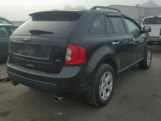 2FMDK3JC4BBA83421 - 2011 FORD EDGE SEL BLACK photo 4