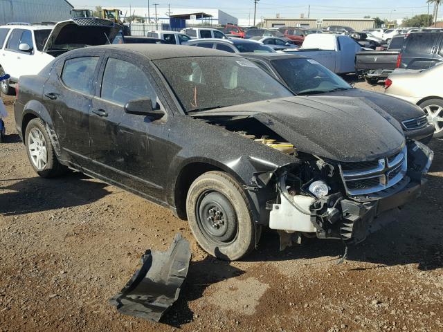 1C3CDZAB4CN209565 - 2012 DODGE AVENGER SE BLACK photo 1