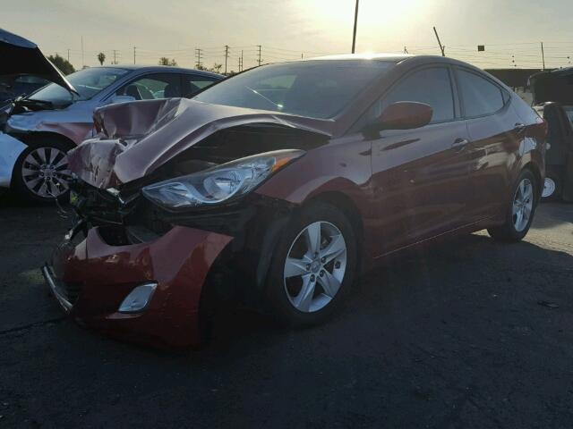 KMHDH4AE5CU321410 - 2012 HYUNDAI ELANTRA GL RED photo 2