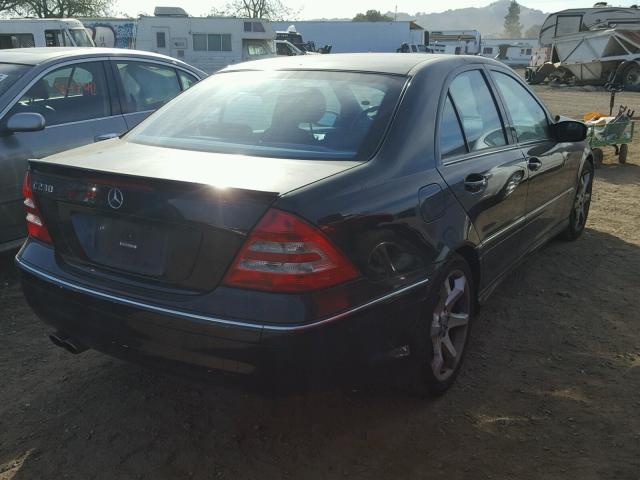 WDBRF52H77A918188 - 2007 MERCEDES-BENZ C 230 BLACK photo 4