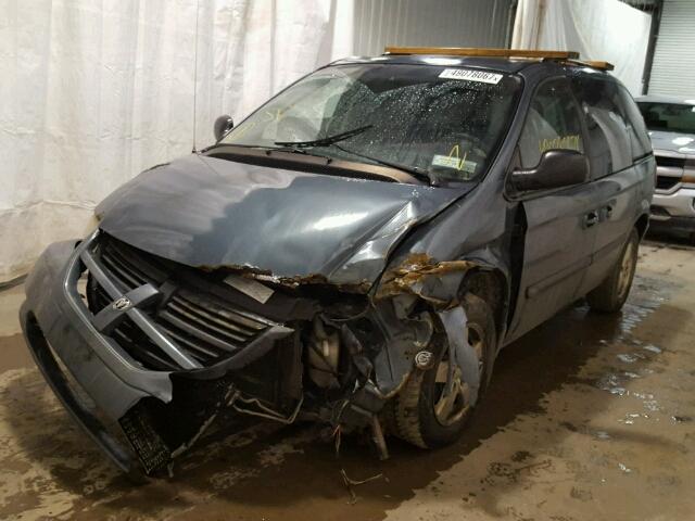 1D4GP45R57B198455 - 2007 DODGE CARAVAN SX BLUE photo 2