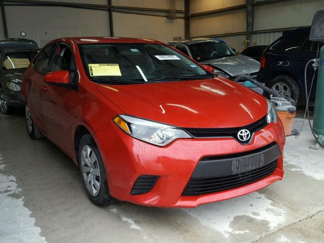 5YFBURHE0EP045339 - 2014 TOYOTA COROLLA L RED photo 1