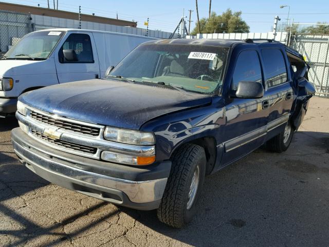 1GNEC16TX1J289427 - 2001 CHEVROLET SUBURBAN C BLUE photo 2