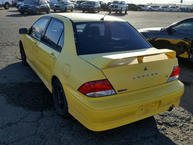 JA3AJ86E43U020086 - 2003 MITSUBISHI LANCER OZ YELLOW photo 3