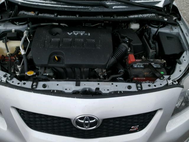 2T1BU4EE2AC388848 - 2010 TOYOTA COROLLA BA SILVER photo 7