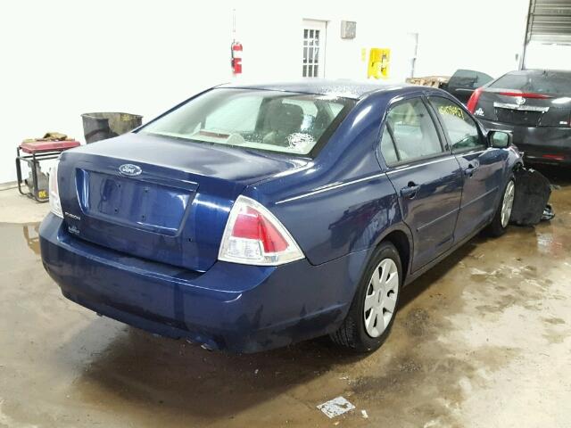 3FAHP06Z37R117575 - 2007 FORD FUSION S BLUE photo 4