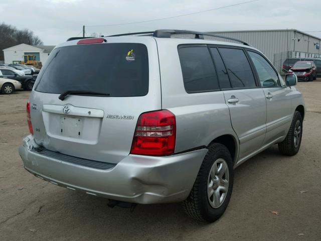 JTEGF21A920045484 - 2002 TOYOTA HIGHLANDER SILVER photo 4